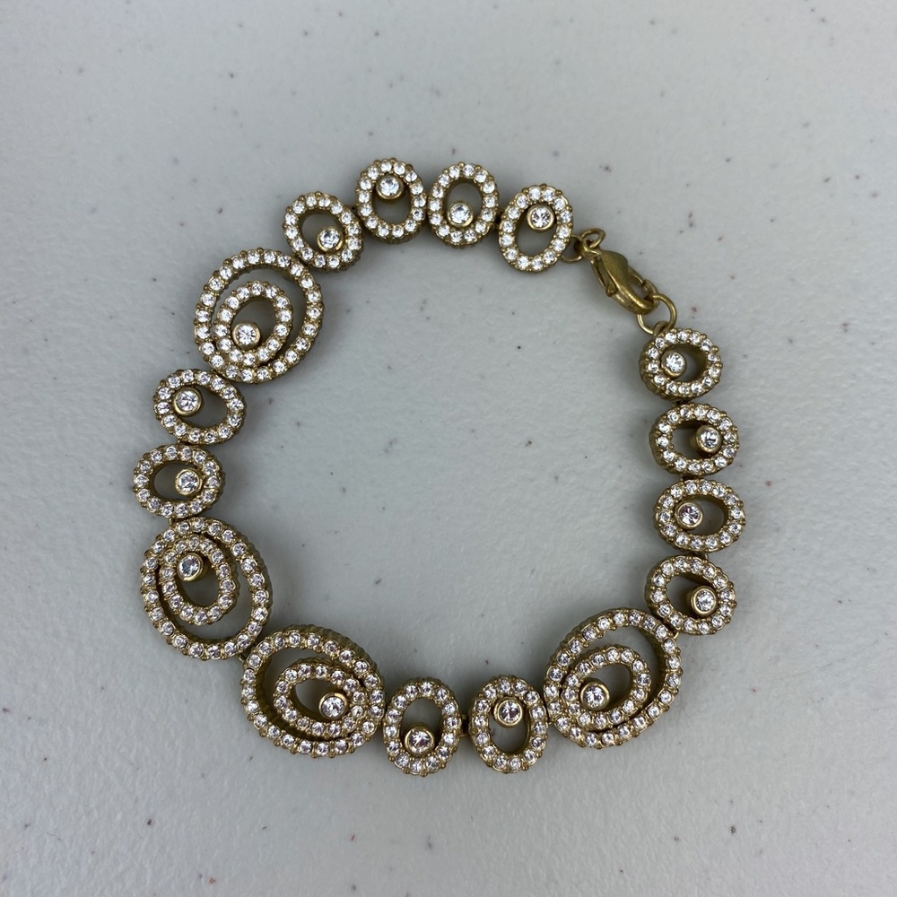 “Art Deco" Cubic Zirconia Bracelet - Picture 2 of 6